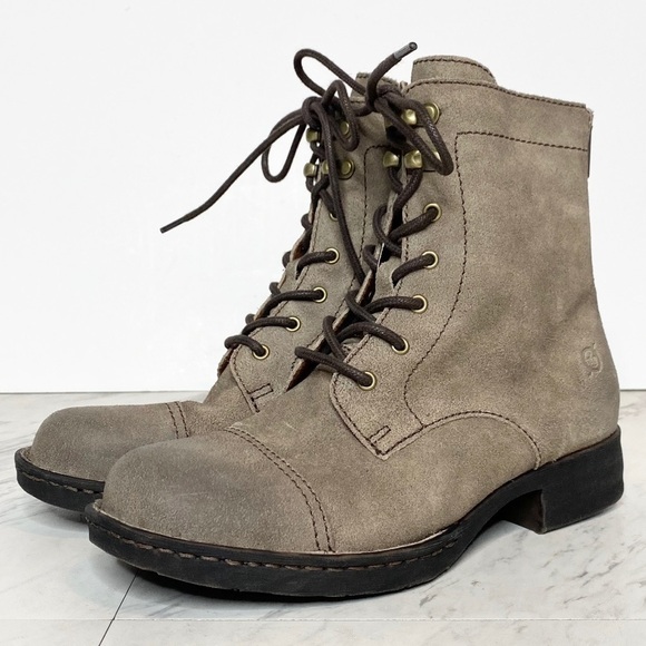 New! Born Kelisa Gray Lace Up Boot 5.5 - Picture 1 of 13